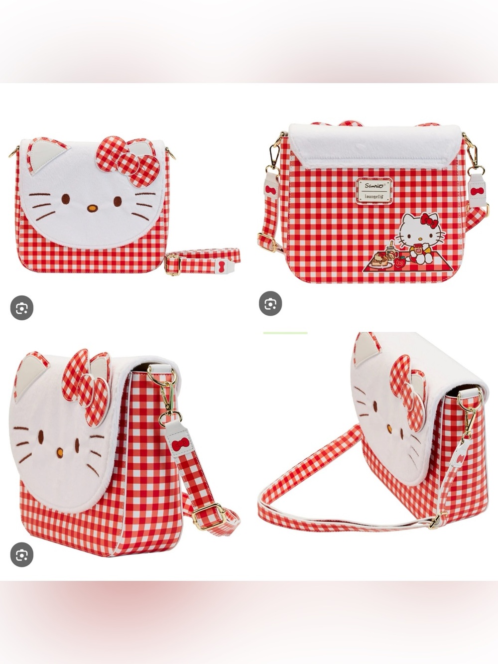 NWOT Loungefly Sanrio Hello Kitty
Gingham Crossbody Bag